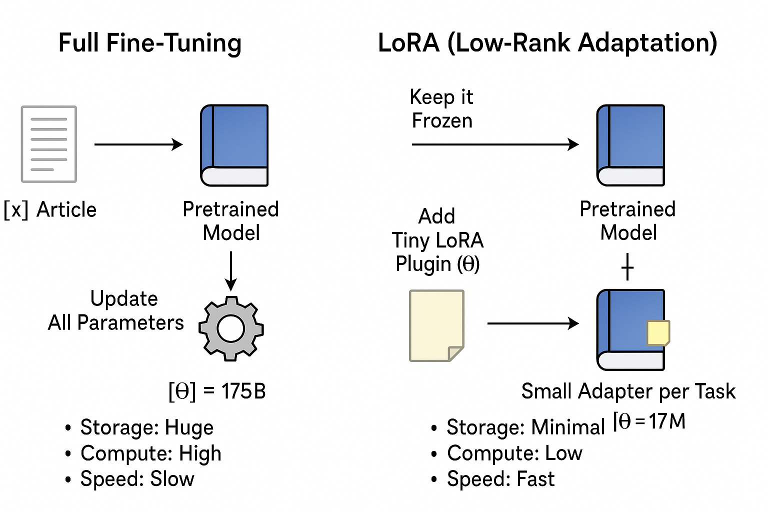 Using LoRA to train LLMs efficiently